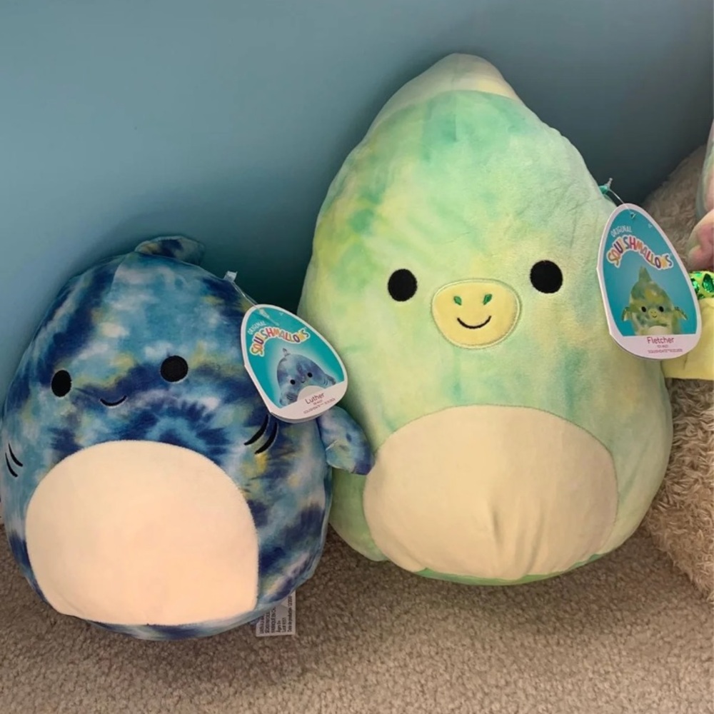 NWT Squishmallow fletcher 11" and luther 8"